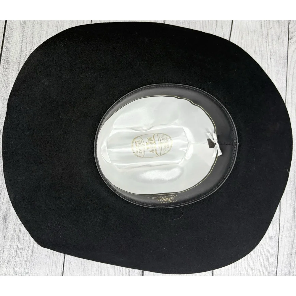 Master Hatters Of Texas MHT Casino Western Cowboy Hat  6 7/8 Black 3X Beaver